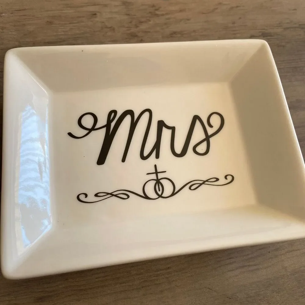 Mr. & Mrs. Ceramic Wedding Dishes